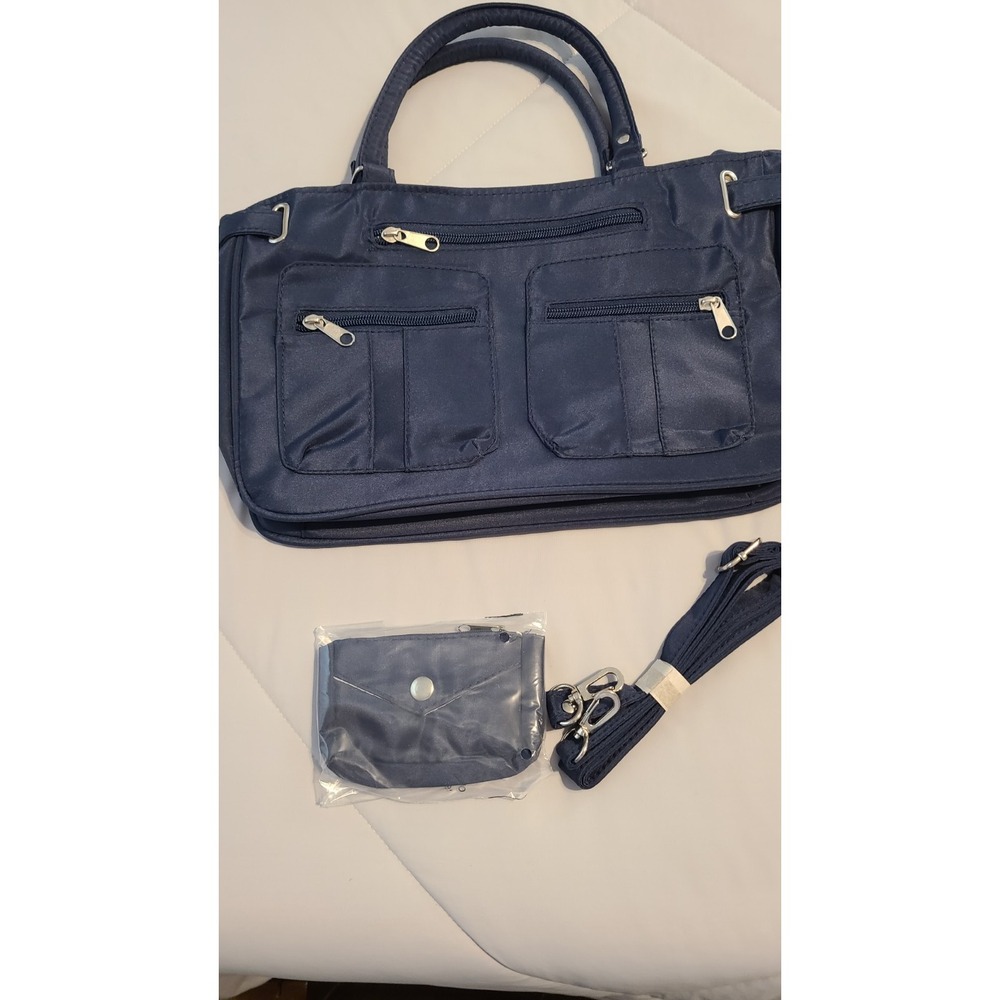 Bag‎ Women Polyester Multi Pocket Dark Blue Shoulder Handbag